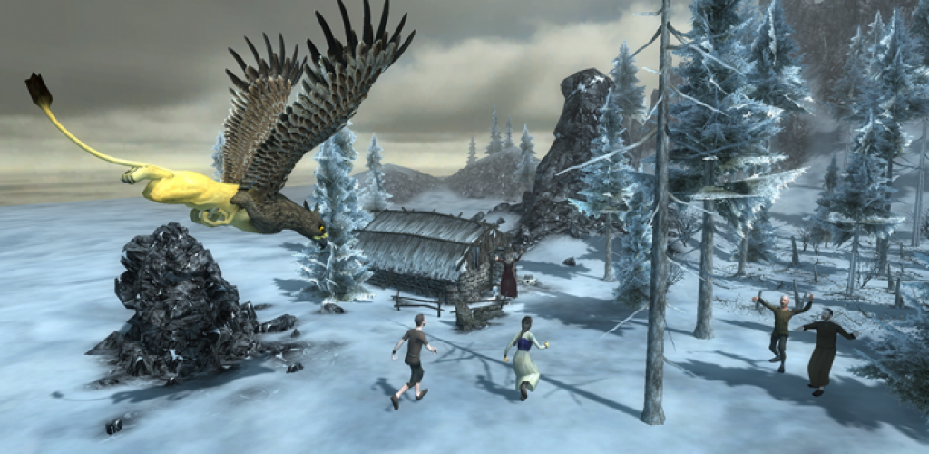 Background Griffon Simulation 3D 